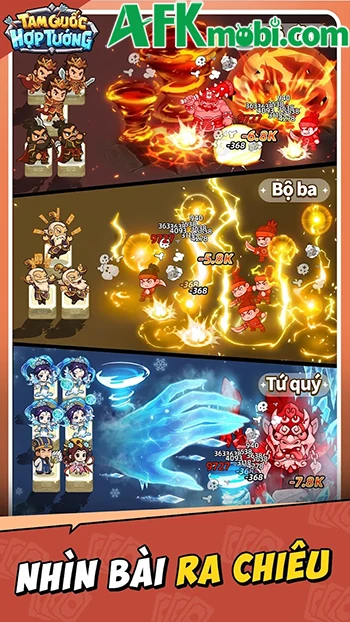 Tam Quốc Hợp Tướng game phòng thủ với cơ chế hợp nhất tướng