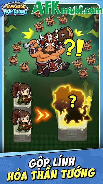Tam Quốc Hợp Tướng game phòng thủ với cơ chế hợp nhất tướng