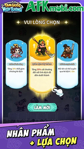 Tam Quốc Hợp Tướng game phòng thủ với cơ chế hợp nhất tướng