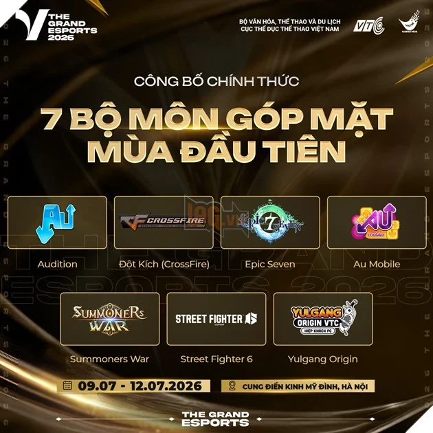 Từ CF, Audition Đến Epic Seven: The Grand Esports 2026 Quy Tụ Loạt Game Đình Đám Từ CF, Audition Đến Epic Seven: The Grand Esports 2026 Quy Tụ Loạt Game Đình Đám