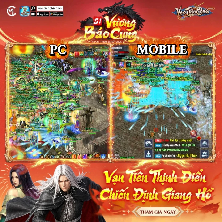 Vạn Tiên Chiến Mobile CMPlay – Hành Trình Tái Hiện Huyền Thoại MMORPG Trên Mobile