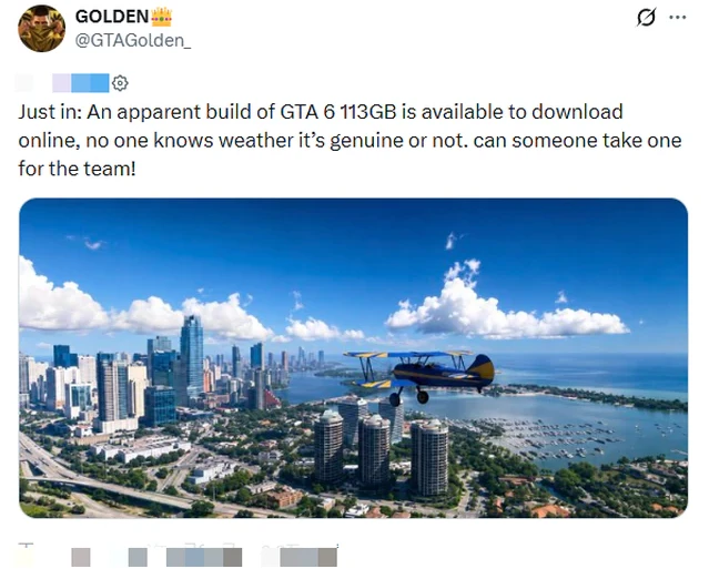 Cảnh báo GTA 6 113GB giả mạo chứa mã độc, game thủ không nên tải về Cảnh báo GTA 6 113GB giả mạo chứa mã độc, game thủ không nên tải về