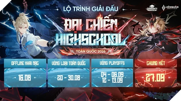 Chính Thức Khởi Động Giải Đấu Đại Chiến HighSchool Toàn Quốc 2026 - Sân Chơi Garena Liên Quân Mobile Đầu Tiên Dành Riêng Cho Học Sinh THPT