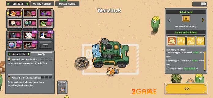 Cluckmech Oasis kết hợp bullet heaven và thủ thành trong cuộc chiến chống thực vật ngoài hành tinh