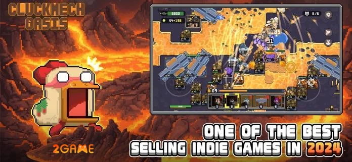 Cluckmech Oasis kết hợp bullet heaven và thủ thành trong cuộc chiến chống thực vật ngoài hành tinh