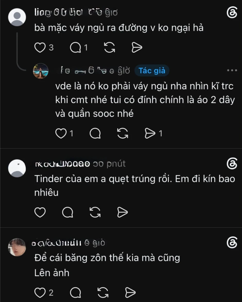 Cô gái "ấm ức" phân trần chuyện trang phục đi bão