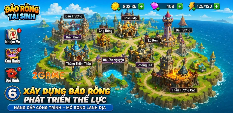 Đảo Rồng Tái Sinh - Cơn sốt Merge và Phòng Thủ nhàn rỗi bùng nổ trên Mobile