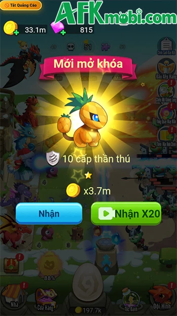 Đảo Rồng Tái Sinh game phòng thủ idle theo lối ấp trứng, hợp nhất