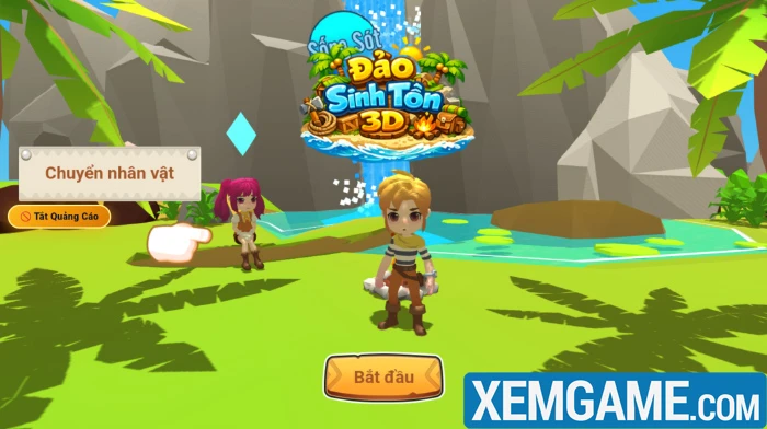 Game Đảo Sinh Tồn 3D - chọn nhân vật khám phá hoang đảo Game Đảo Sinh Tồn 3D - chọn nhân vật khám phá hoang đảo