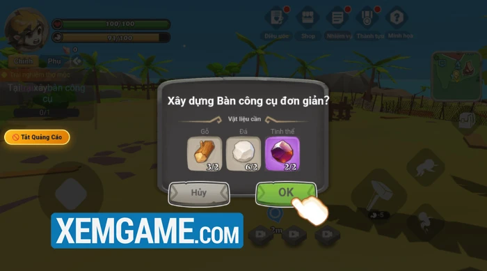 Xây dựng căn cứ hoang đảo trong Đảo Sinh Tồn 3D Xây dựng căn cứ hoang đảo trong Đảo Sinh Tồn 3D
