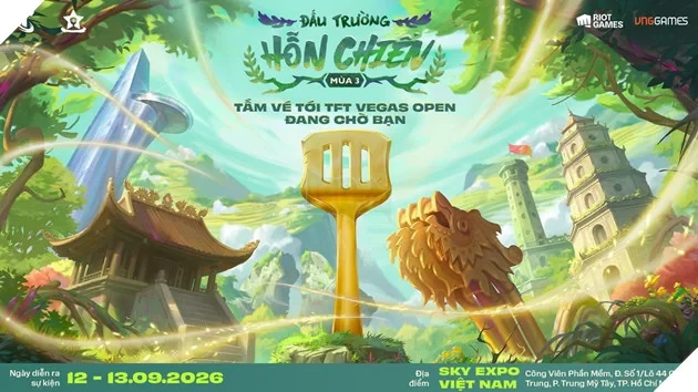 Đấu Trường Hỗn Chiến Mùa 3 quy tụ game thủ ĐTCL tại TP.HCM tháng 9/2026