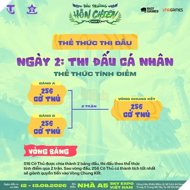 Đấu Trường Hỗn Chiến Mùa 3 quy tụ game thủ ĐTCL tại TP.HCM tháng 9/2026