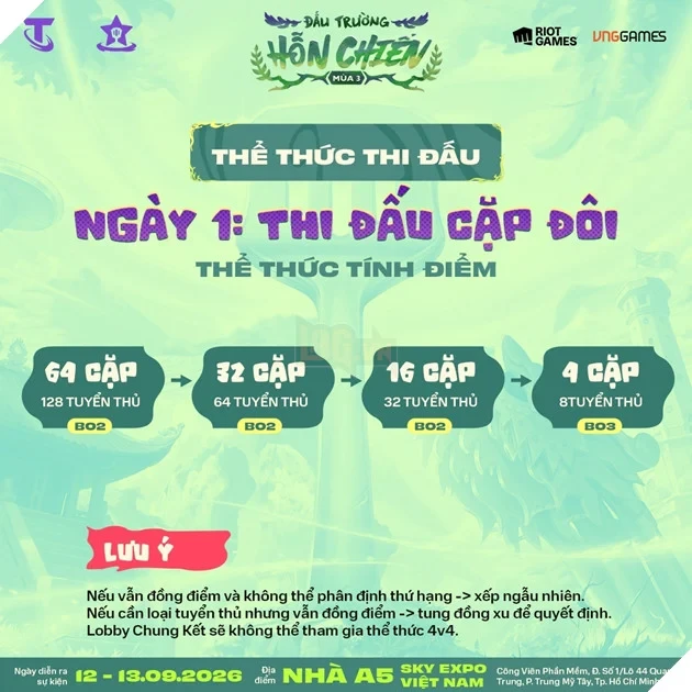Đấu Trường Hỗn Chiến Mùa 3 quy tụ game thủ ĐTCL tại TP.HCM tháng 9/2026
