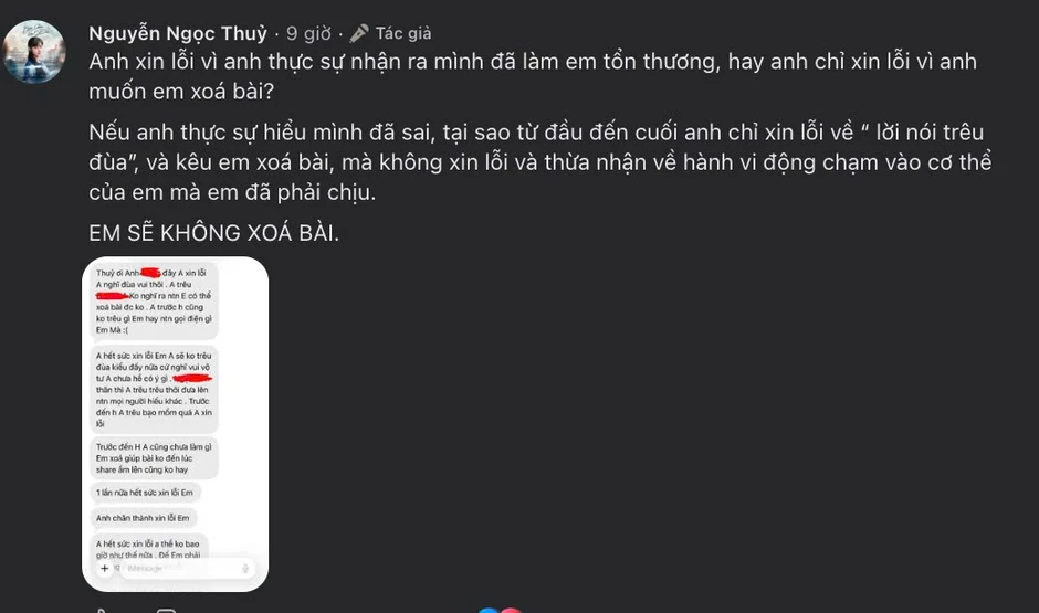 Diễn viên phim giờ Vàng VTV tố bị đàn anh đụng chạm cơ thể Diễn viên phim giờ Vàng VTV tố bị đàn anh đụng chạm cơ thể