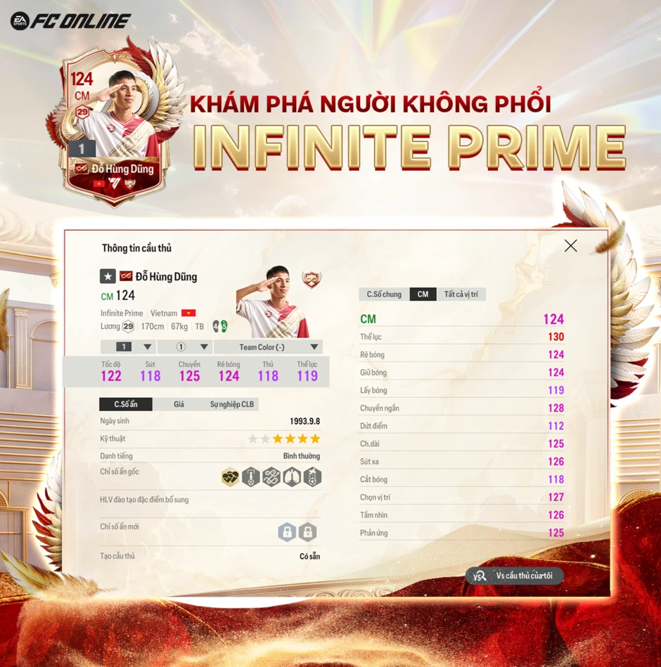 Đỗ Hùng Dũng chính thức sát cánh cùng các huyền thoại thế giới trong FC Online Đỗ Hùng Dũng chính thức sát cánh cùng các huyền thoại thế giới trong FC Online