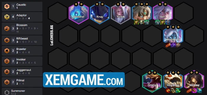 ĐTCL mùa 18: Hướng dẫn đội hình Master Yi Thích Ứng reroll dễ chơi cho người mới