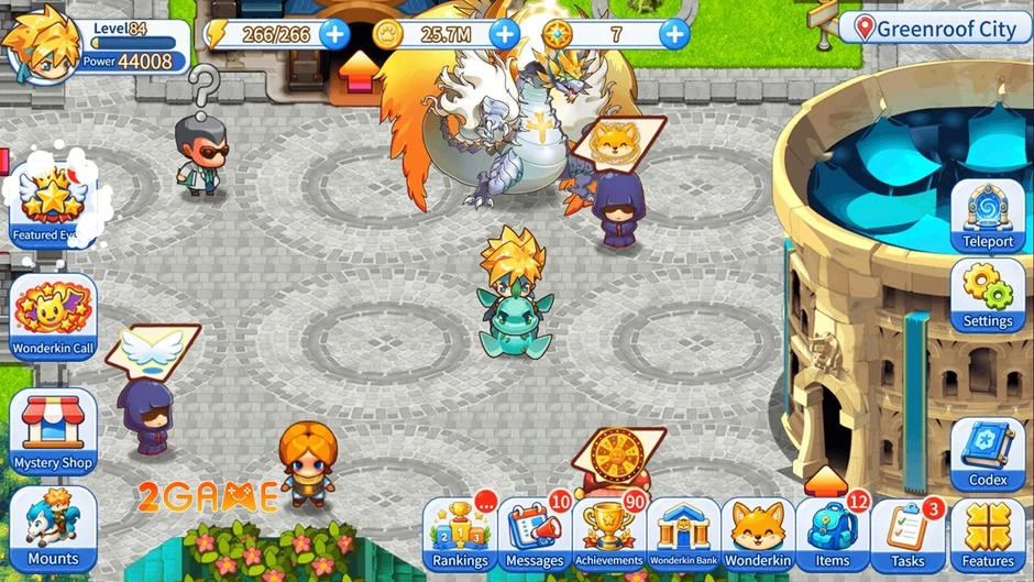Hệ thống linh thú Wonderkin trong game nhập vai Fantasia Topia Mobile