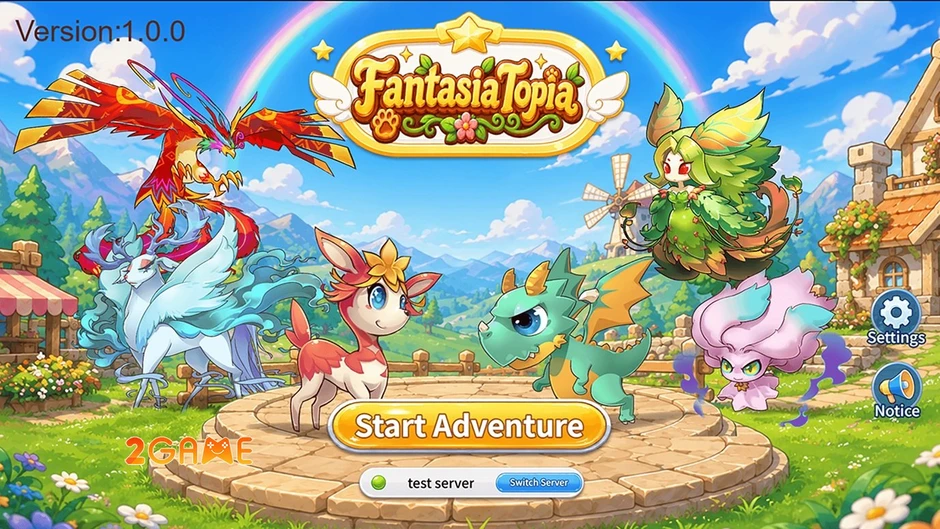 Fantasia Topia Mobile – thế giới MMORPG giả tưởng săn lùng và sưu tầm linh thú Wonderkin