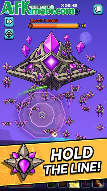 Galactic Outlaw: Tower Defense – kho kỹ năng laser, tên lửa, đóng băng trong game