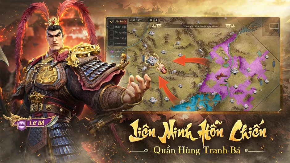 Game SLG Tam Quốc hành quân tự do Tam Quốc: Tranh Bá Thiên Hạ mở đăng ký trước