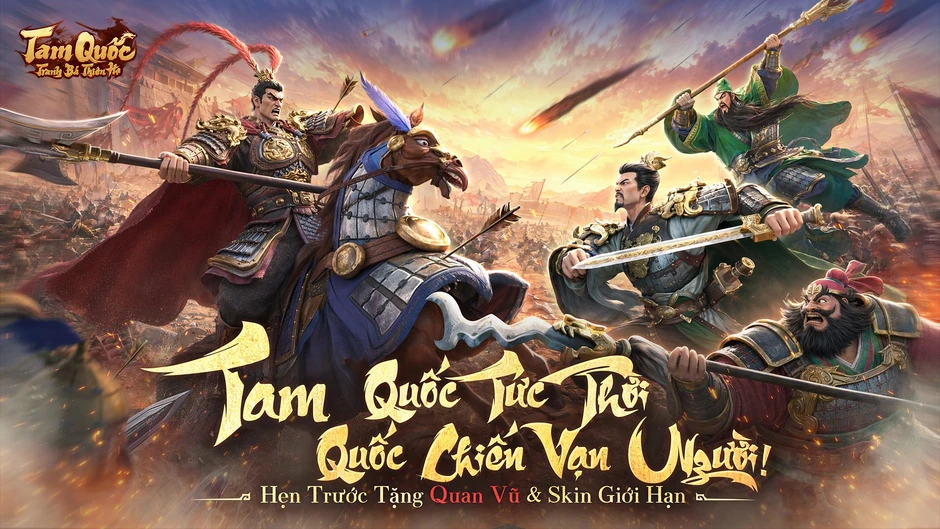 Game SLG Tam Quốc hành quân tự do Tam Quốc: Tranh Bá Thiên Hạ mở đăng ký trước
