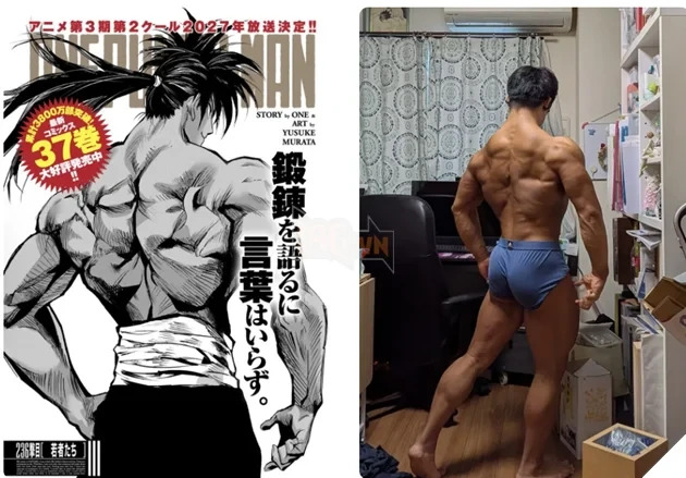 Họa sĩ "One Punch Man" Yusuke Murata gây sốt khi lấy con trai là VĐV thể hình làm mẫu vẽ bìa chương 283