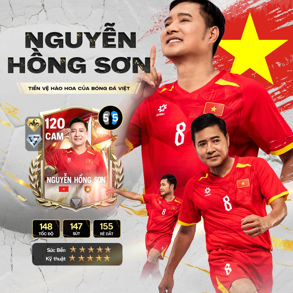 Huyền thoại Hồng Sơn chính thức ra mắt FC Mobile VN – Thẻ ANS Việt Nam với OVR vượt trội