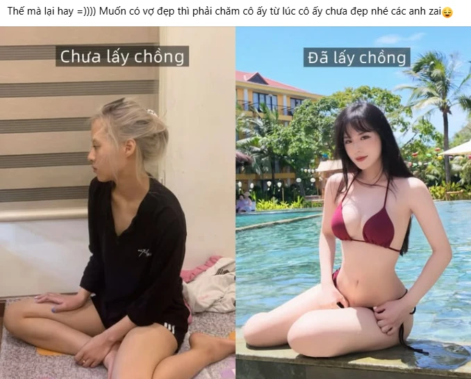 Hot girl lột xác sau khi lấy chồng, lời khuyên hôn nhân khiến cánh mày râu 'chột dạ'