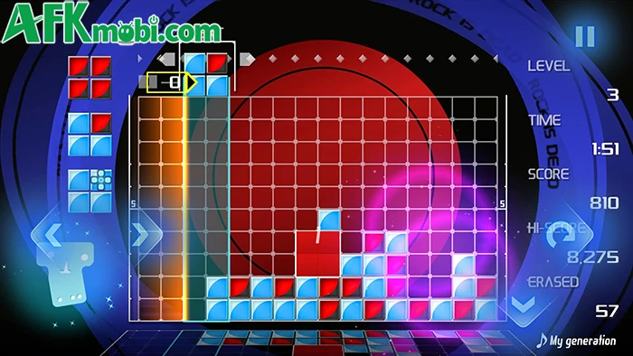 LUMINES REMASTERED Mobile game giải đố kết hợp âm nhạc