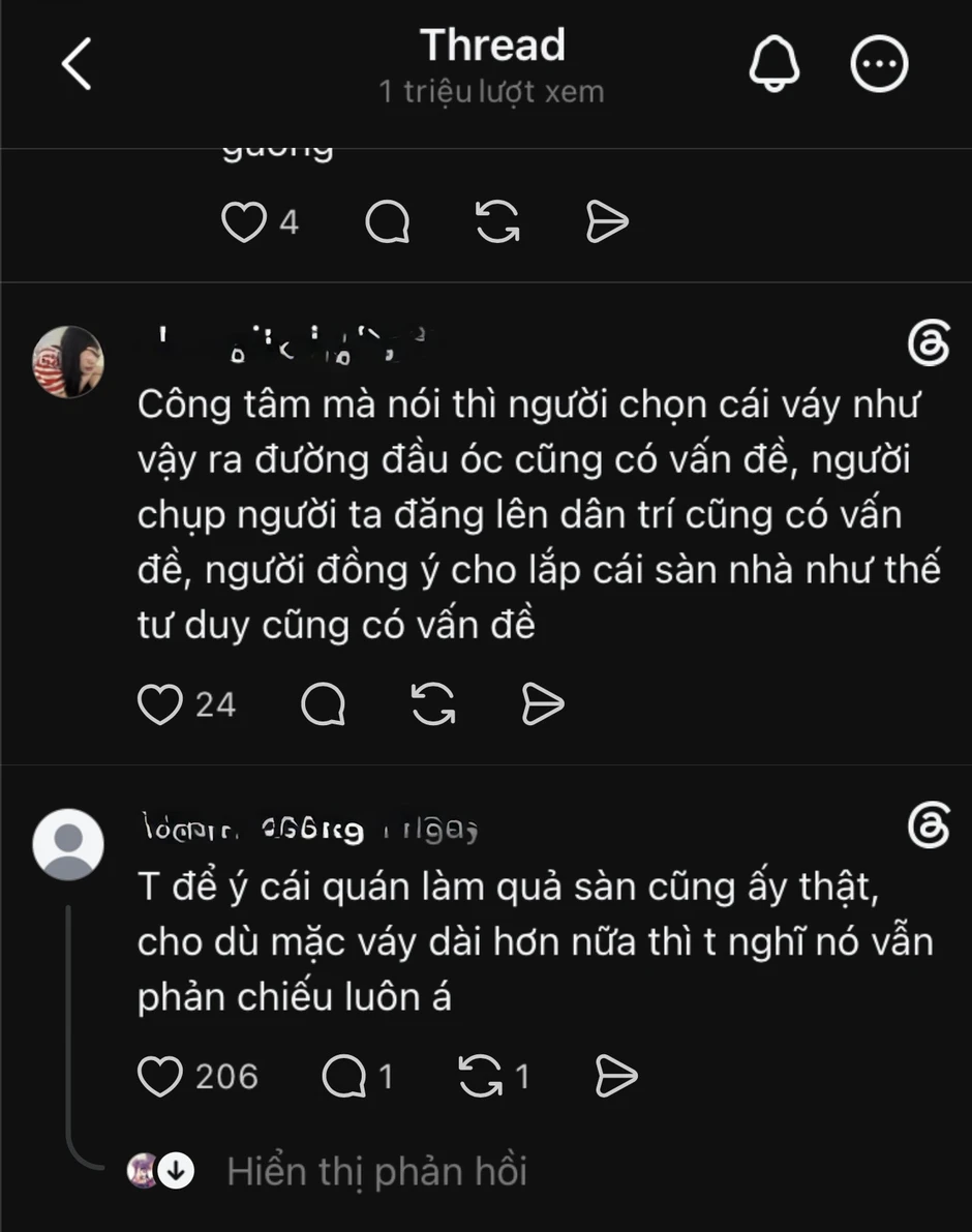Cô gái mặc váy ngắn đi cà phê gặp sàn gương gây tranh cãi trên mạng xã hội