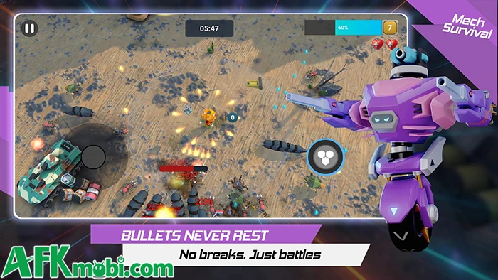 Mech Survival game hành động sinh tồn roguelike theo lối đơn giản