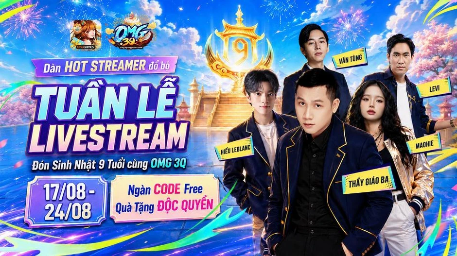 Tuần lễ livestream kỷ niệm 9 năm OMG 3Q - VNG đạt lượng tương tác khủng