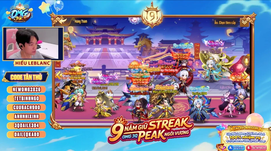 Hiếu Leblanc thách đấu game thủ OMG 3Q - VNG trong livestream sinh nhật