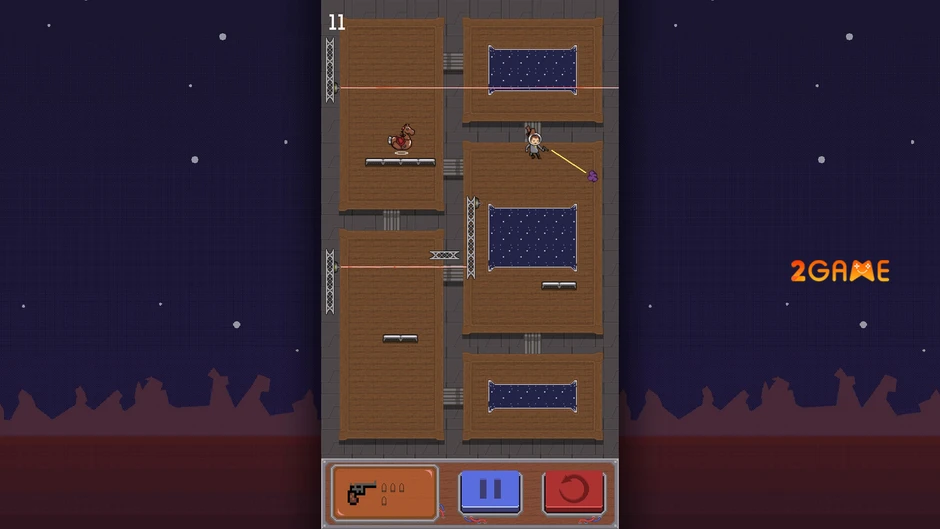 Shoot’em & Scoot’em – game bắn súng giải đố độc đáo với khẩu súng kiêm nút di chuyển