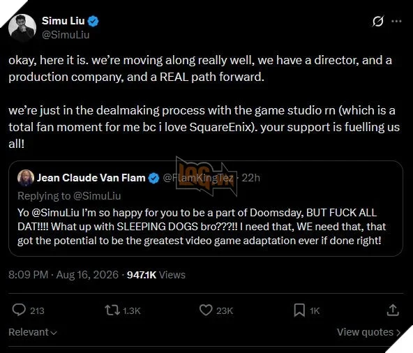 Simu Liu cho rằng phim Sleeping Dogs đã "sẵn sàng" trở thành hiện thực Simu Liu cho rằng phim Sleeping Dogs đã "sẵn sàng" trở thành hiện thực