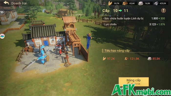 Xây dựng thành trì trong game Tam Quốc: Tranh Bá Thiên Hạ