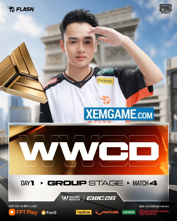 Team Flash Pubg Mobile hiên ngang giành vé vào thẳng Grand Finals EWC 2026