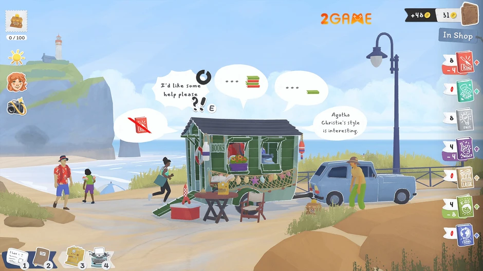 Tiny Bookshop – Game quản lý hiệu sách ven biển chữa lành trên mobile