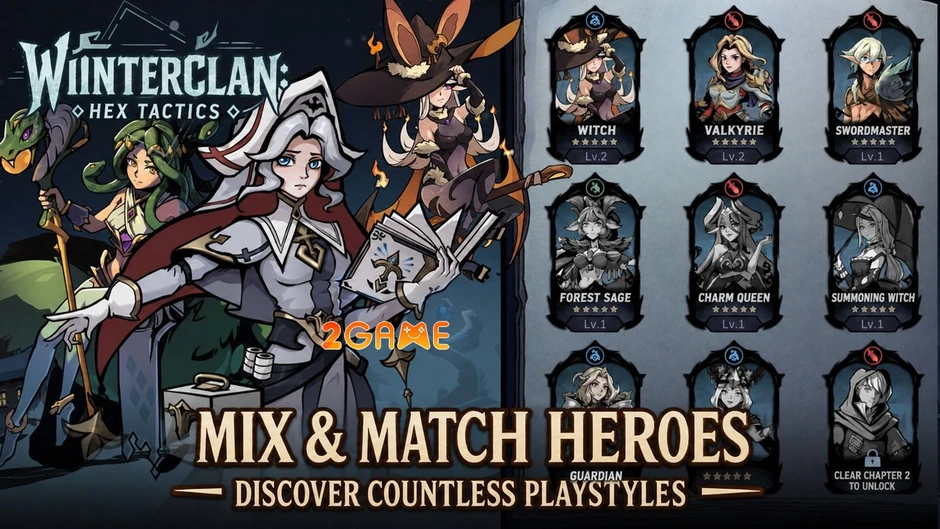Winterclan: Hex Tactics Mobile – Học viện kỹ năng và tự do xây dựng đội hình chiến thuật ô lục giác