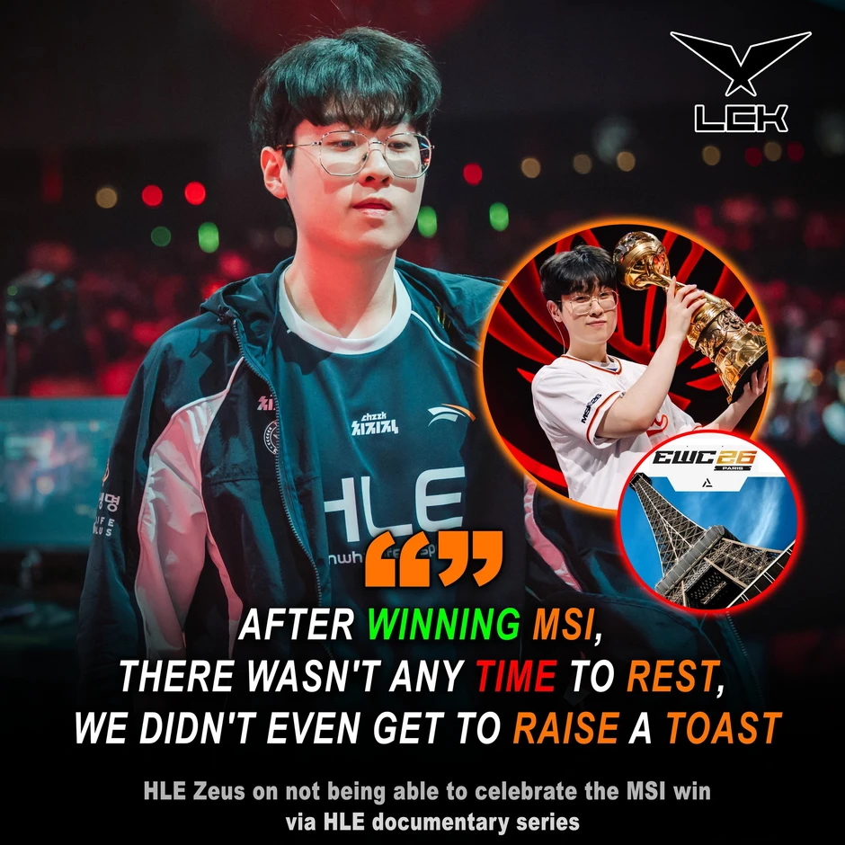 Zeus nghẹn ngào hoài niệm MSI 2026: Kỷ niệm buồn khó quên của nhà vô địch HLE khiến fan xót xa