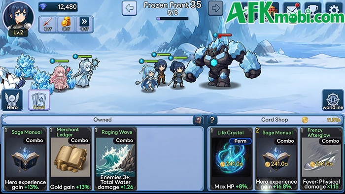 Aeterna Loop: Tactical Idle RPG game nhàn rỗi với cơ chế xây bộ bài