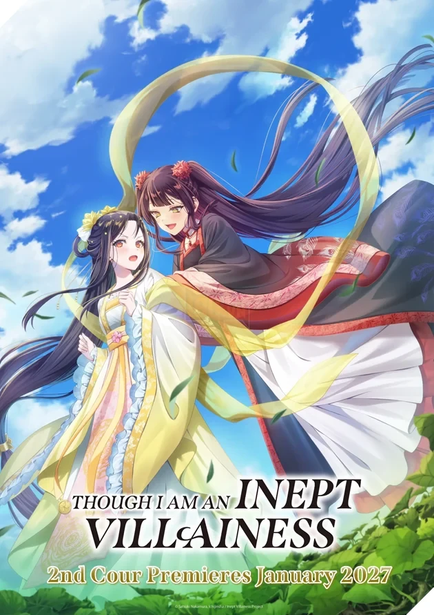 Anime "Ác nữ nửa vời" tung hình ảnh kết thúc hé lộ cour 2: Ấn định lên sóng vào tháng 1/2027 với biến cố hoán đổi thân xác chốn thâm cung