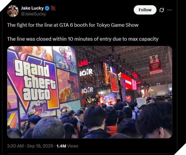 Áo GTA 6 phát miễn phí tại Tokyo Game Show bị bán lại với giá hàng trăm USD