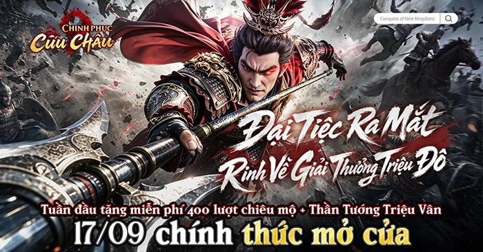 Chinh Phục Cửu Châu chính thức mở Open Beta, giải đấu tiền thưởng trị giá 1 triệu USD đồng loạt mở