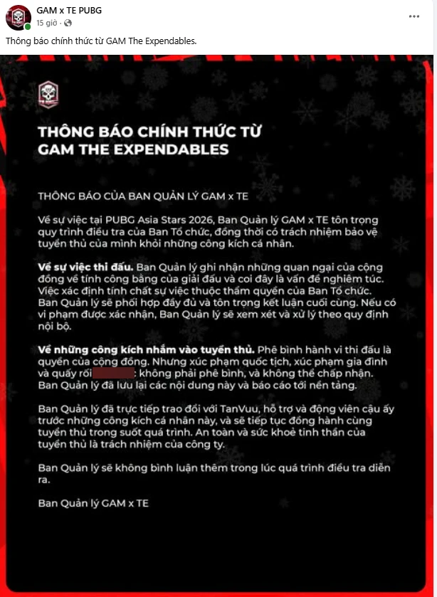 Cộng đồng PUBG Việt thả "bão phẫn nộ" vì cách xử lý drama liên quan nữ streamer của Gen.G Cộng đồng PUBG Việt thả "bão phẫn nộ" vì cách xử lý drama liên quan nữ streamer của Gen.G