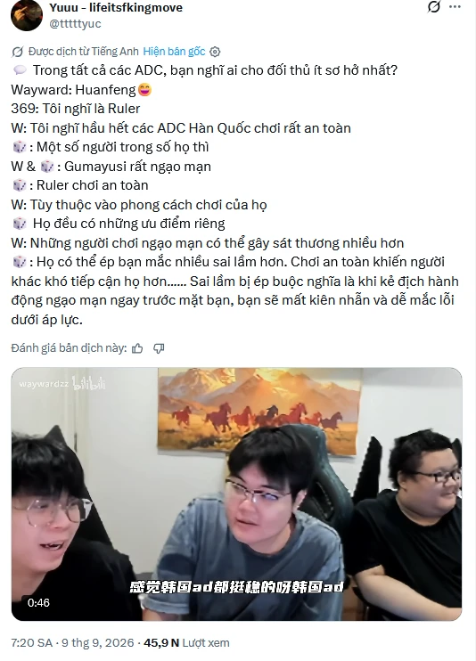 Dàn cựu sao LPL dành lời khen cho Gumayusi