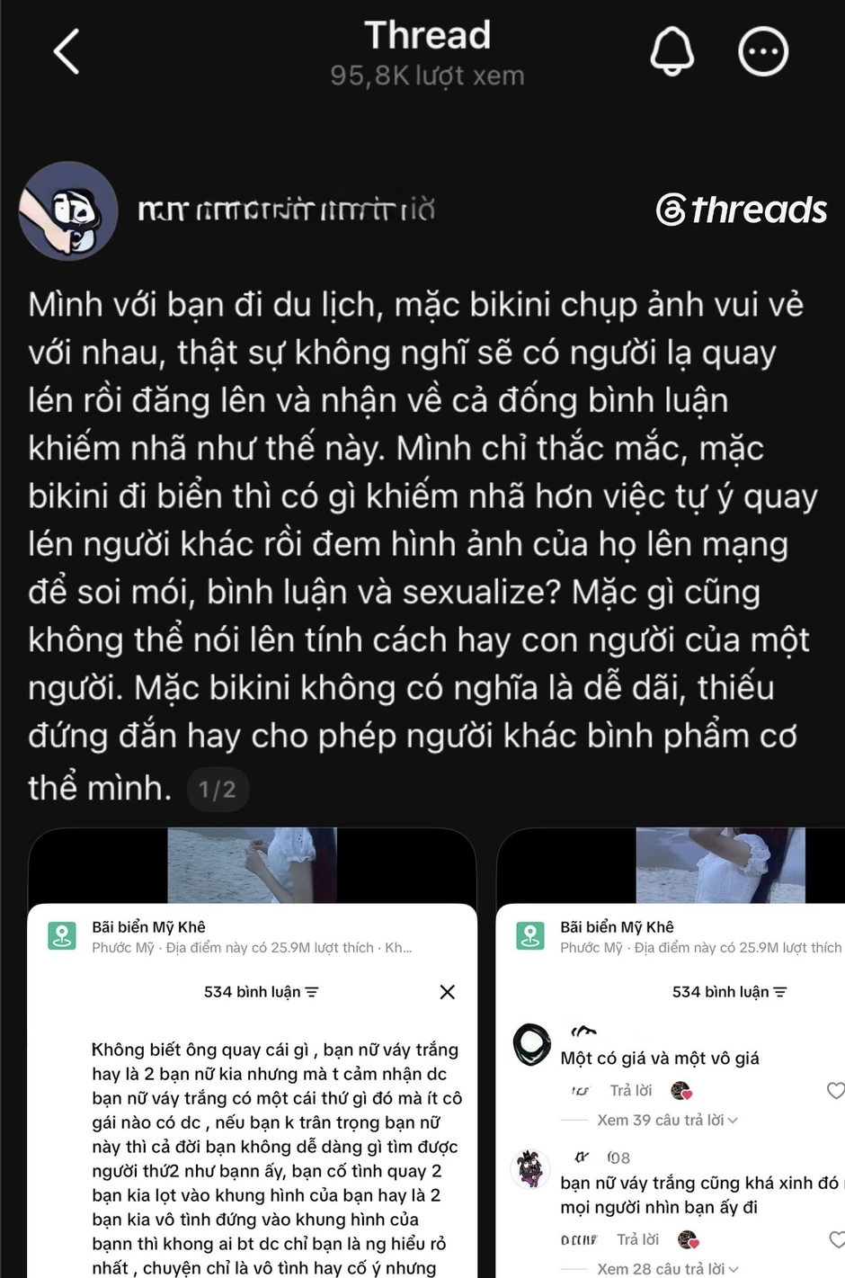 Đi biển, cô gái bị kẻ đ.ồi b.ại giở hành động kh.iế.m nh.ã
