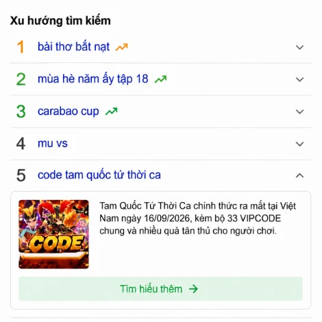 Game mới ra đứng Top1 BXH game Việt, 2 ngày gần 20.000 VIP user Game mới ra đứng Top1 BXH game Việt, 2 ngày gần 20.000 VIP user