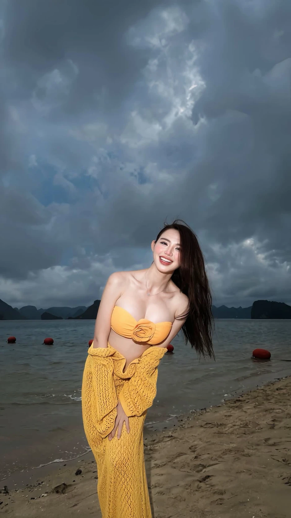 Hot girl khoe dáng quyến rũ, nhan sắc bật sáng giữa trời mưa bão khiến CĐM đồng loạt "thả tim"