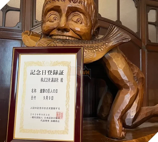 Ngày 9 tháng 9 chính thức được công nhận là "Ngày Attack on Titan" từ năm 2026: Dấu mốc lịch sử vinh danh thiên anh hùng ca "Đại Chiến Titan" Ngày 9 tháng 9 chính thức được công nhận là "Ngày Attack on Titan" từ năm 2026: Dấu mốc lịch sử vinh danh thiên anh hùng ca "Đại Chiến Titan"
